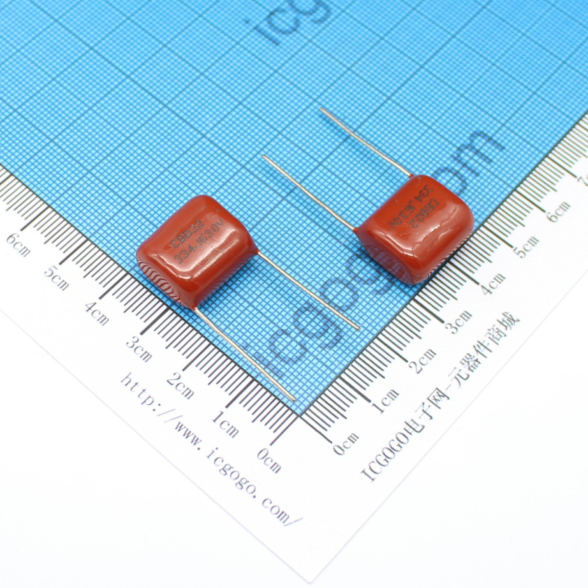 金属化聚丙烯薄膜电容器 CBB电容 CBB22 630V334J 330NF 0.33UF 脚距P=15MM ±5%